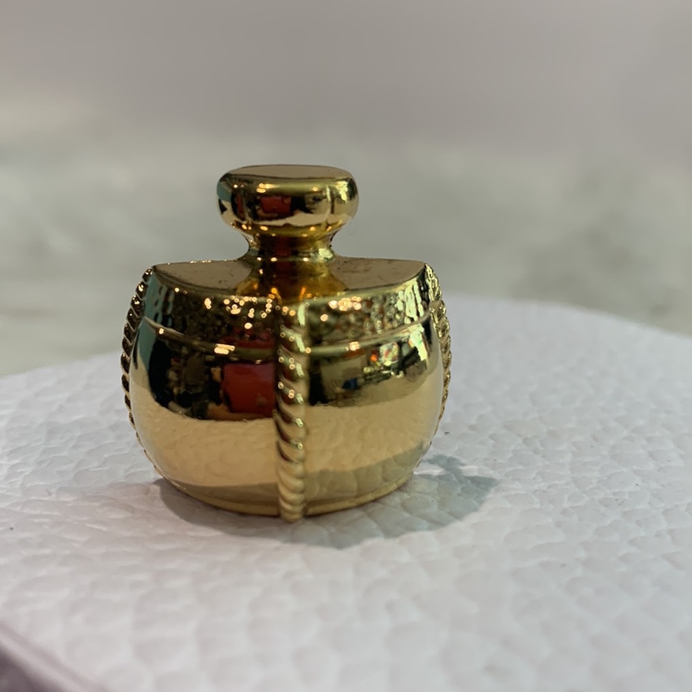 YSL Yves Saint Laurent France Perfume Bottle Pin Brooch Goldtone Vintage